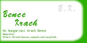 bence krach business card